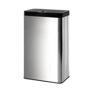 NNEDSZ Stainless Steel Sensor Bin Rubbish Trash Bins Motion Automatic Touch Free 70L