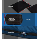 NNEDSZ Sleeping Bag Bags Double Camping Hiking -10°C to 15°C Tent Winter Thermal Navy