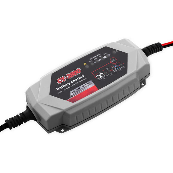 NNEDSZ Battery Charger 3.5A 12V 6V Automatic SLA AGM Car Truck Boat Motorcycle Caravan