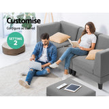NNEDSZ 4 Seater Sofa Set Bed Modular Lounge Chair Chaise Suite Fabric