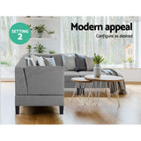 NNEDSZ 4 Seater Sofa Set Bed Modular Lounge Chair Chaise Suite Fabric