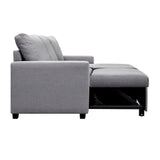 NNEDSZ 3 Seater Fabric Sofa Bed with Storage  - Grey