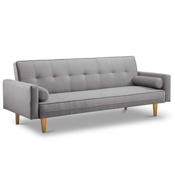 NNEDSZ 3 Seater Fabric Lounge Chair - Grey