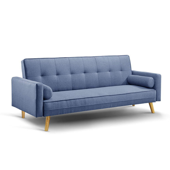 NNEDSZ 3 Seater Fabric Lounge Chair - Blue
