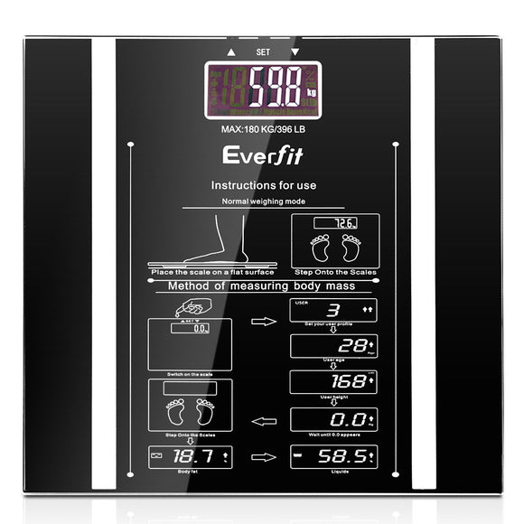 NNEDSZ Bathroom Scales Digital Body Fat Scale 180KG Electronic Monitor Tracker