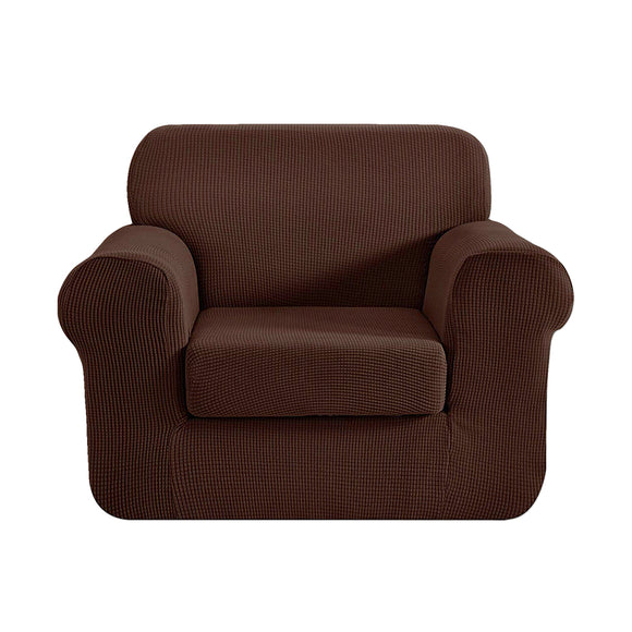 NNEDSZ 2-piece Sofa Cover Elastic Stretch Couch Covers Protector 1 Steater Coffee