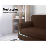 NNEDSZ 2-piece Sofa Cover Elastic Stretch Couch Covers Protector 1 Steater Coffee
