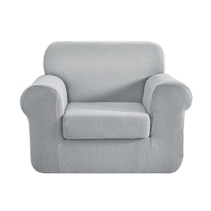 NNEDSZ 2-piece Sofa Cover Elastic Stretch Couch Covers Protector 1 Steater Grey