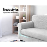 NNEDSZ 2-piece Sofa Cover Elastic Stretch Couch Covers Protector 1 Steater Grey