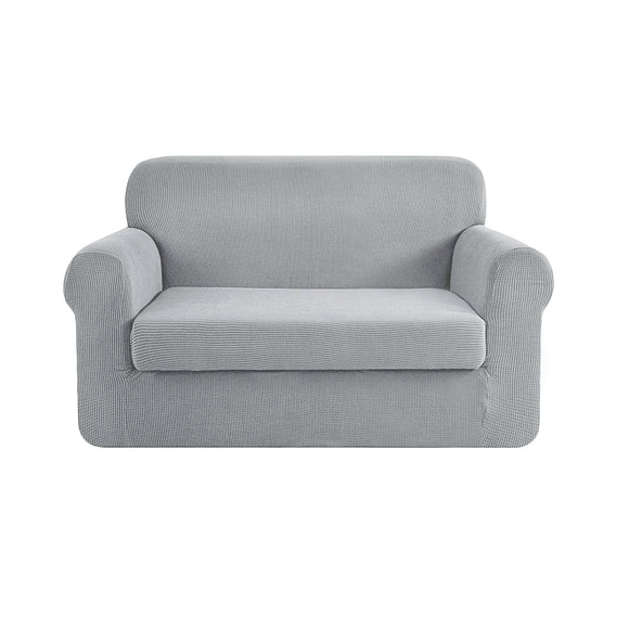 NNEDSZ 2-piece Sofa Cover Elastic Stretch Couch Covers Protector 2 Steater Grey