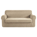 NNEDSZ 2-piece Sofa Cover Elastic Stretch Couch Covers Protector 3 Steater Sand