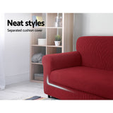 NNEDSZ 2-piece Sofa Cover Elastic Stretch Couch Covers Protector 3 Steater Burgundy