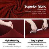 NNEDSZ 2-piece Sofa Cover Elastic Stretch Couch Covers Protector 3 Steater Burgundy