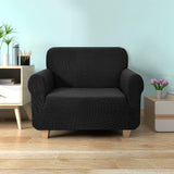 NNEDSZ High Stretch Sofa Cover Couch Protector Slipcovers 1 Seater Black