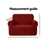 NNEDSZ  High Stretch Sofa Cover Couch Protector Slipcovers 1 Seater Burgundy