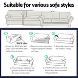 NNEDSZ High Stretch Sofa Cover Couch Protector Slipcovers 2 Seater Black