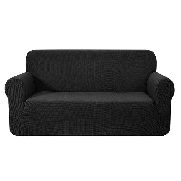 NNEDSZ High Stretch Sofa Cover Couch Protector Slipcovers 3 Seater Black