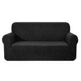 NNEDSZ High Stretch Sofa Cover Couch Protector Slipcovers 3 Seater Black