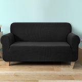 NNEDSZ High Stretch Sofa Cover Couch Protector Slipcovers 3 Seater Black