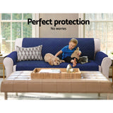 NNEDSZ Sofa Cover Quilted Couch Covers Lounge Protector Slipcovers 3 Seater Navy