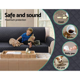 NNEDSZ Sofa Cover Quilted Couch Covers 100% Water Resistant 4 Seater Dark Grey