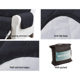 NNEDSZ Sofa Cover Quilted Couch Covers 100% Water Resistant 4 Seater Dark Grey