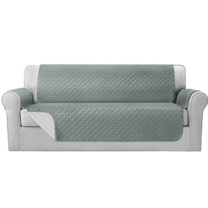 NNEDSZ Sofa Cover Quilted Couch Covers 100% Water Resistant 4 Seater Grey