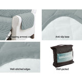 NNEDSZ Sofa Cover Quilted Couch Covers 100% Water Resistant 4 Seater Grey