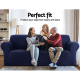 NNEDSZ Sofa Cover Elastic Stretchable Couch Covers Navy 3 Seater