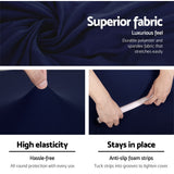 NNEDSZ Sofa Cover Elastic Stretchable Couch Covers Navy 3 Seater
