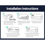 NNEDSZ Sofa Cover Elastic Stretchable Couch Covers Navy 3 Seater