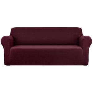 NNEDSZ Sofa Cover Elastic Stretchable Couch Covers Burgundy 4 Seater