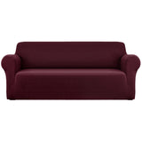 NNEDSZ Sofa Cover Elastic Stretchable Couch Covers Burgundy 4 Seater