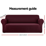 NNEDSZ Sofa Cover Elastic Stretchable Couch Covers Burgundy 4 Seater