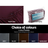 NNEDSZ Sofa Cover Elastic Stretchable Couch Covers Burgundy 4 Seater