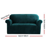NNEDSZ Velvet Sofa Cover Plush Couch Cover Lounge Slipcover 2 Seater Agate Green