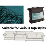 NNEDSZ Velvet Sofa Cover Plush Couch Cover Lounge Slipcover 2 Seater Agate Green