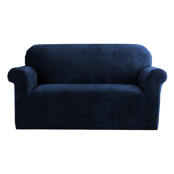 NNEDSZ Velvet Sofa Cover Plush Couch Cover Lounge Slipcover 2 Seater Sapphire