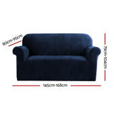NNEDSZ Velvet Sofa Cover Plush Couch Cover Lounge Slipcover 2 Seater Sapphire