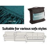 NNEDSZ Velvet Sofa Cover Plush Couch Cover Lounge Slipcover 3 Seater Agate Green
