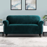 NNEDSZ Velvet Sofa Cover Plush Couch Cover Lounge Slipcover 3 Seater Agate Green