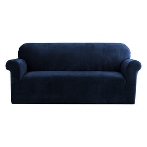 NNEDSZ Velvet Sofa Cover Plush Couch Cover Lounge Slipcover 3 Seater Sapphire