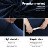 NNEDSZ Velvet Sofa Cover Plush Couch Cover Lounge Slipcover 3 Seater Sapphire
