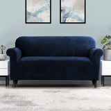 NNEDSZ Velvet Sofa Cover Plush Couch Cover Lounge Slipcover 3 Seater Sapphire
