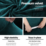NNEDSZ Velvet Sofa Cover Plush Couch Cover Lounge Slipcover 4 Seater Agate Green
