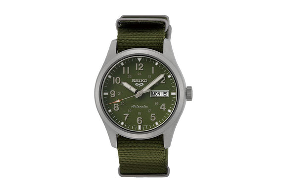 NNEKG Mens 5 Sports SRPG33K Automatic Watch (Silver)