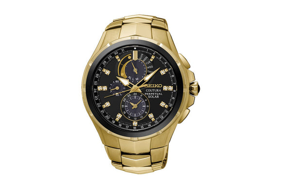 NNEKG Mens Coutura SSC572P Chronograph Watch (Black Gold)