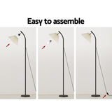 NNEDSZ Floor Lamp Modern Light Stand LED Home Room Office Black White Shade