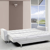 NNEDPE Corner Sofa Bed Couch Lounge with Chaise - White
