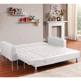 NNEDPE Corner Sofa Bed Couch Lounge with Chaise - White